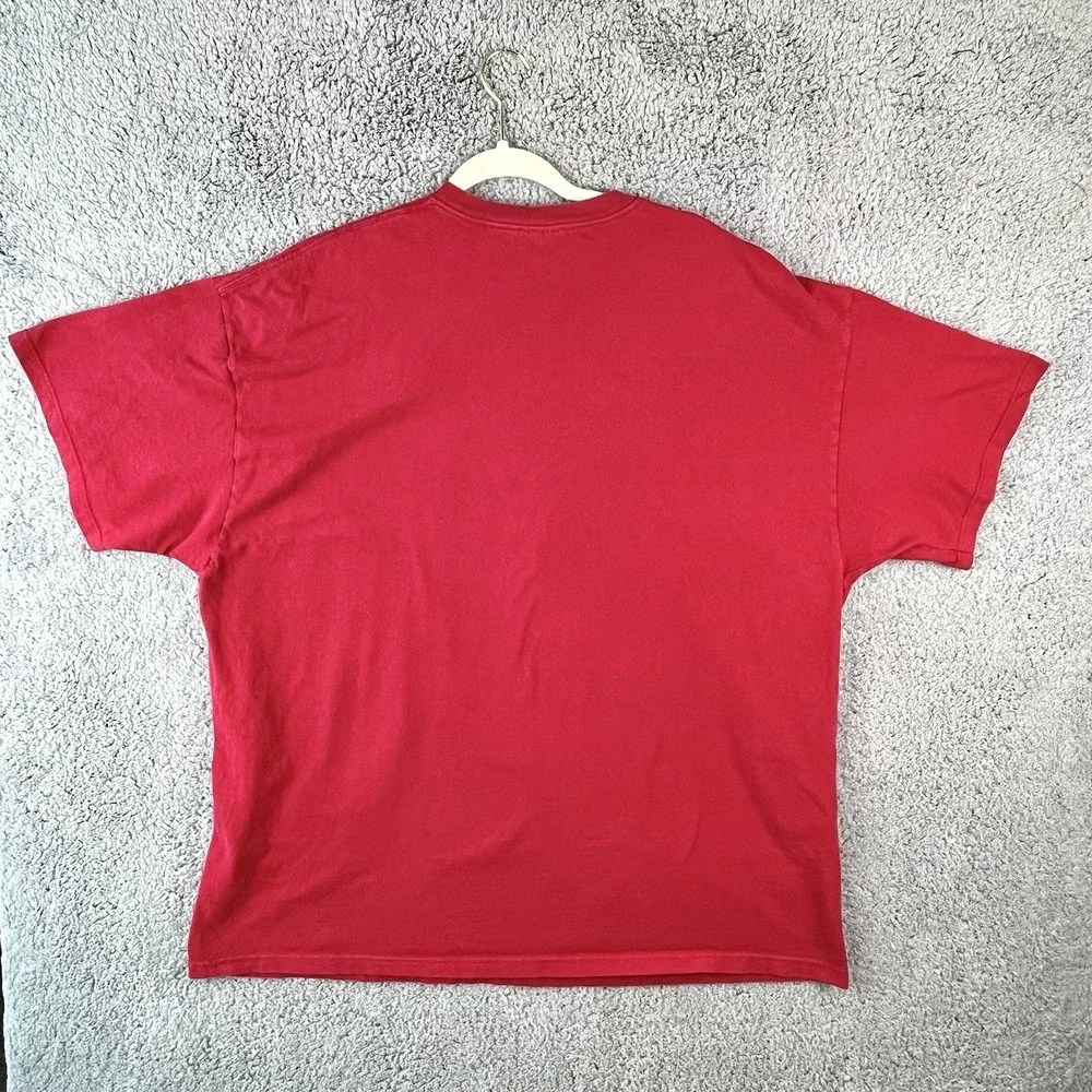 VTG 90s‎ Nike T-Shirt XXL Red USA Made Big N Spellout Swoosh 100% Cotton Rare